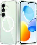 for Samsung Galaxy S26 - Ultra Case: Clear Magnetic Phone Cases with Screen Protector Compatible with Magsafe Slim anti Yellowing Rugged Protective Transparent Cell Phone Cover (Clear Magnetic)