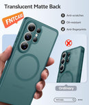 for Samsung Galaxy S26 - Ultra Case: [Fit for Magsafe] [Full Camera Protection] Translucent Matte Cases with [Screen Protector] Military Grade Shockproof Protective Phone Cover - Sagebrush Green