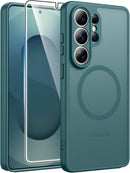 for Samsung Galaxy S26 - Ultra Case: [Fit for Magsafe] [Full Camera Protection] Translucent Matte Cases with [Screen Protector] Military Grade Shockproof Protective Phone Cover - Sagebrush Green