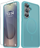 For Samsung Galaxy S26 Ultra Case, Matte Magnetic Phone Cover [2026 Upgraded] with 1 Screen Protector, Support for Magsafe, Shockproof Military Protection, Translucent Frosted Back, Purple