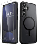For Samsung Galaxy S26 Ultra Case, Matte Magnetic Phone Cover [2026 Upgraded] with 1 Screen Protector, Support for Magsafe, Shockproof Military Protection, Translucent Frosted Back, Purple