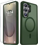 For Samsung Galaxy S26 Ultra Case, Matte Magnetic Phone Cover [2026 Upgraded] with 1 Screen Protector, Support for Magsafe, Shockproof Military Protection, Translucent Frosted Back, Purple