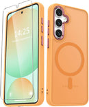 For Samsung Galaxy S26 Ultra Case, Matte Magnetic Phone Cover [2026 Upgraded] with 1 Screen Protector, Support for Magsafe, Shockproof Military Protection, Translucent Frosted Back, Purple