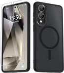 For Samsung Galaxy S26 Ultra Case, Matte Magnetic Phone Cover [2026 Upgraded] with 1 Screen Protector, Support for Magsafe, Shockproof Military Protection, Translucent Frosted Back, Purple