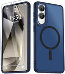 For Samsung Galaxy S26 Ultra Case, Matte Magnetic Phone Cover [2026 Upgraded] with 1 Screen Protector, Support for Magsafe, Shockproof Military Protection, Translucent Frosted Back, Purple