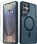 For Samsung Galaxy S26 Ultra Case, Matte Magnetic Phone Cover [2026 Upgraded] with 1 Screen Protector, Support for Magsafe, Shockproof Military Protection, Translucent Frosted Back, Purple