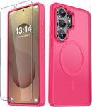 For Samsung Galaxy S26 Ultra Case, Matte Magnetic Phone Cover [2026 Upgraded] with 1 Screen Protector, Support for Magsafe, Shockproof Military Protection, Translucent Frosted Back, Purple