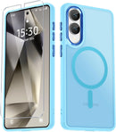 For Samsung Galaxy S26 Ultra Case, Matte Magnetic Phone Cover [2026 Upgraded] with 1 Screen Protector, Support for Magsafe, Shockproof Military Protection, Translucent Frosted Back, Purple