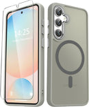 For Samsung Galaxy S26 Ultra Case, Matte Magnetic Phone Cover [2026 Upgraded] with 1 Screen Protector, Support for Magsafe, Shockproof Military Protection, Translucent Frosted Back, Purple