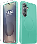 For Samsung Galaxy S26 Ultra Case, Matte Magnetic Phone Cover [2026 Upgraded] with 1 Screen Protector, Support for Magsafe, Shockproof Military Protection, Translucent Frosted Back, Purple