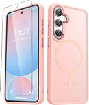 For Samsung Galaxy S26 Ultra Case, Matte Magnetic Phone Cover [2026 Upgraded] with 1 Screen Protector, Support for Magsafe, Shockproof Military Protection, Translucent Frosted Back, Purple