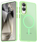 For Samsung Galaxy S26 Ultra Case, Matte Magnetic Phone Cover [2026 Upgraded] with 1 Screen Protector, Support for Magsafe, Shockproof Military Protection, Translucent Frosted Back, Purple