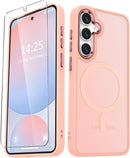 For Samsung Galaxy S26 Ultra Case, Matte Magnetic Phone Cover [2026 Upgraded] with 1 Screen Protector, Support for Magsafe, Shockproof Military Protection, Translucent Frosted Back, Purple