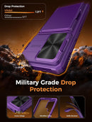 for Samsung Galaxy S26 Ultra Case Wallet, Built - In Card Holder (4 Cards) [RFID Blocking] & Slide Camera Protective Cover, Heavy Duty Phone Cover for Samsung Galaxy S26 Ultra 6.9", Dark Purple