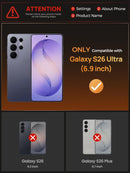 for Samsung Galaxy S26 Ultra Case Wallet, Built - In Card Holder (4 Cards) [RFID Blocking] & Slide Camera Protective Cover, Heavy Duty Phone Cover for Samsung Galaxy S26 Ultra 6.9", Dark Purple