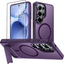 For Samsung Galaxy S26 Ultra Case with Kickstand,1*Screen Protector,[Compatible with Magsafe]Translucent Matte Military - Grade Protection,Magnetic Phone Case for Samsung Galaxy S26 Ultra,6.9" - Black