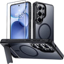 For Samsung Galaxy S26 Ultra Case with Kickstand,1*Screen Protector,[Compatible with Magsafe]Translucent Matte Military - Grade Protection,Magnetic Phone Case for Samsung Galaxy S26 Ultra,6.9" - Black