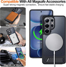 For Samsung Galaxy S26 Ultra Case with Kickstand,1*Screen Protector,[Compatible with Magsafe]Translucent Matte Military - Grade Protection,Magnetic Phone Case for Samsung Galaxy S26 Ultra,6.9" - Black