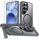 For Samsung Galaxy S26 Ultra Case with Kickstand,1*Screen Protector,[Compatible with Magsafe]Translucent Matte Military - Grade Protection,Magnetic Phone Case for Samsung Galaxy S26 Ultra,6.9" - Black