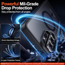 for Samsung Galaxy S26 Ultra Case with Magnetic,[Compatible with Magsafe][12Ft Military Dropproof][2*Screen Protector] Translucent Anti - Slip Back Slim Shockproof Case for S26 Ultra - Black