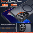 for Samsung Galaxy S26 Ultra Case with Magnetic,[Compatible with Magsafe][12Ft Military Dropproof][2*Screen Protector] Translucent Anti - Slip Back Slim Shockproof Case for S26 Ultra - Black
