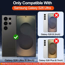 for Samsung Galaxy S26 Ultra Case with Magnetic,[Compatible with Magsafe][12Ft Military Dropproof][2*Screen Protector] Translucent Anti - Slip Back Slim Shockproof Case for S26 Ultra - Black