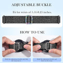 for Samsung Galaxy Watch Bands for Women, Bling Stretchy Nylon Strap Designed for Samsung Galaxy Watch 8/7/6/5/4/FE, Active 2 – Soft, Breathable, Adjustable, Glitter Elastic Wristband