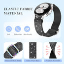 for Samsung Galaxy Watch Bands for Women, Bling Stretchy Nylon Strap Designed for Samsung Galaxy Watch 8/7/6/5/4/FE, Active 2 – Soft, Breathable, Adjustable, Glitter Elastic Wristband