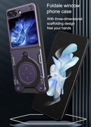 For Samsung Galaxy Z Flip 6 Case Magnetic with Front Screen Protector & Kickstand