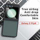 For Samsung Galaxy Z Flip 6 Case, Translucent Matte Hard Back & Soft Black Bumper