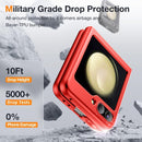 For Samsung Galaxy Z Flip 6 Case with Front Tempered Glass, Ultra - Thin, Anti - Drop, Shockproof Protective Phone Case