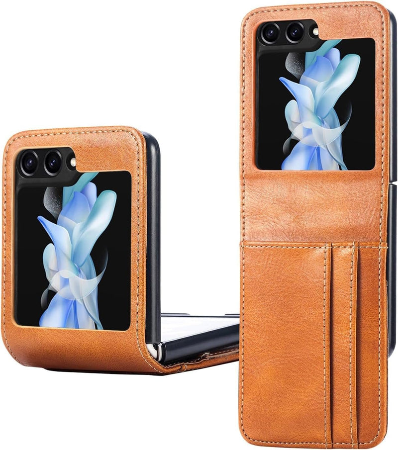 Galaxy Z Flip 6 Wallet Case - Slim PU Leather Cover Galaxy Z Flip 6 Wallet Case - Slim PU Leather Cover