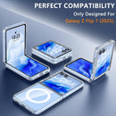 Galaxy Z Flip 7 Case,Z Flip 7 Case Transparent Magnetic Shockproof Clear