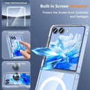 Galaxy Z Flip 7 Case,Z Flip 7 Case Transparent Magnetic Shockproof Clear
