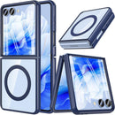 Galaxy Z Flip 7 Case,Z Flip 7 Case Transparent Magnetic Shockproof Clear