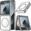 Galaxy Z Flip 7 Case,Z Flip 7 Case Transparent Magnetic Shockproof Clear