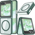 for Samsung Galaxy Z Flip 7 Case,Z Flip 7 Case [Built - In Screen Protector] [Compatible with Magsafe] Transparent Magnetic Shockproof Clear Back Slim Fit Protective Rugged Phone Cover(Clear)