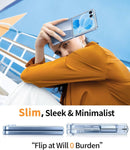 for Samsung - Galaxy Z - Flip - 7 Clear Case: Military Grade Drop Protection