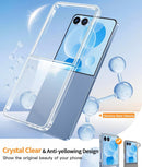for Samsung - Galaxy Z - Flip - 7 Clear Case: Military Grade Drop Protection