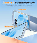 for Samsung - Galaxy Z - Flip - 7 Clear Case: Military Grade Drop Protection
