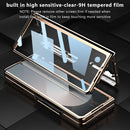 For Samsung Galaxy Z Fold 6 Case [Electroplated Frame] Leather Back