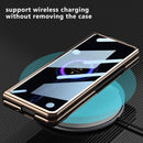 For Samsung Galaxy Z Fold 6 Case [Electroplated Frame] Leather Back