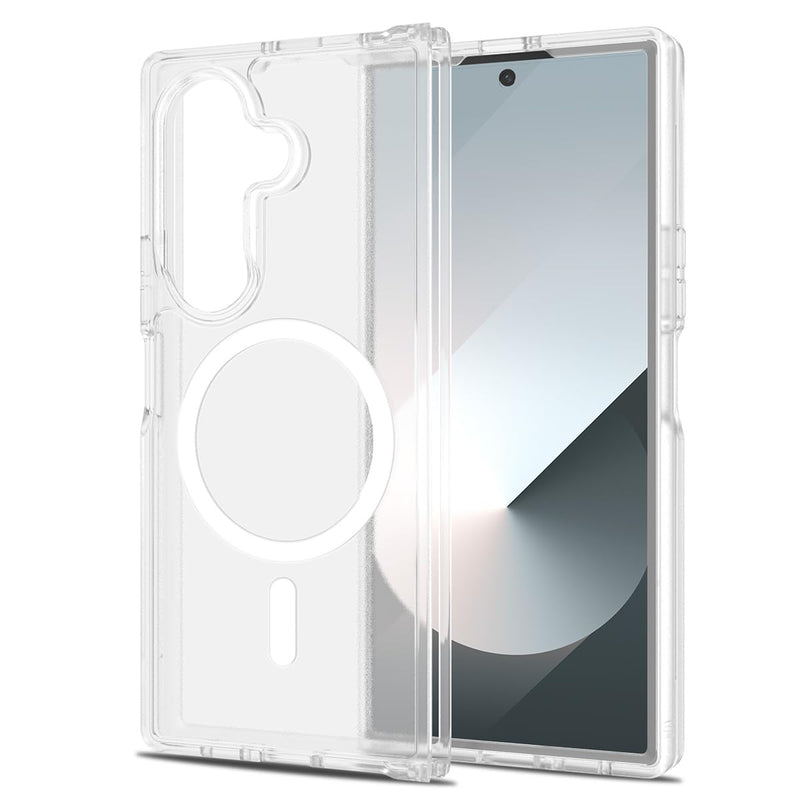 for Samsung Galaxy Z Fold7 (2025) Case Compatible with MagSafe Slim Thin Hard PC Translucent Frosted Rugged Drop - Proof Shockproof Protective Case for Samsung Galaxy Z Fold7 (2025) (Dark Green)