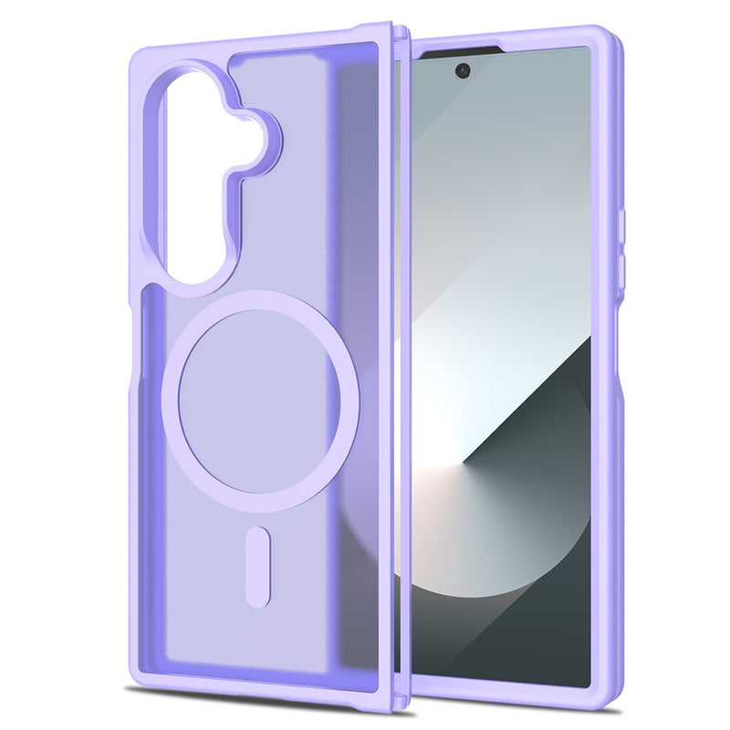 for Samsung Galaxy Z Fold7 (2025) Case Compatible with MagSafe Slim Thin Hard PC Translucent Frosted Rugged Drop - Proof Shockproof Protective Case for Samsung Galaxy Z Fold7 (2025) (Dark Green)