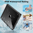 for Waterproof Ipad 9Th Generation Case, [Built - In Screen Protector] [IP68 Waterproof] Full Body Rugged S