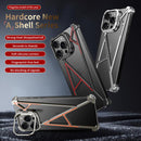Four Corner Shockproof Lens Bracket Hollow Metal Phone Case
