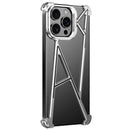 Four Corner Shockproof Lens Bracket Hollow Metal Phone Case