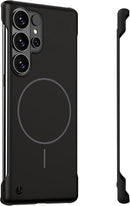 Frameless Case for Samsung Galaxy S26 Ultra Case 5G, Magnetic [Borderless Original Touch], with Mag - Safe, Ultra Lightweight Thin Slim Phone Case, Anti - Fingerprint PC Hard Shell (Black)