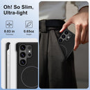 Frameless Case for Samsung Galaxy S26 Ultra Case 5G, Magnetic [Borderless Original Touch], with Mag - Safe, Ultra Lightweight Thin Slim Phone Case, Anti - Fingerprint PC Hard Shell (Black)