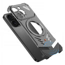 Frameless Magnetic Kickstand Metal Case for iPhone 16 Pro Max